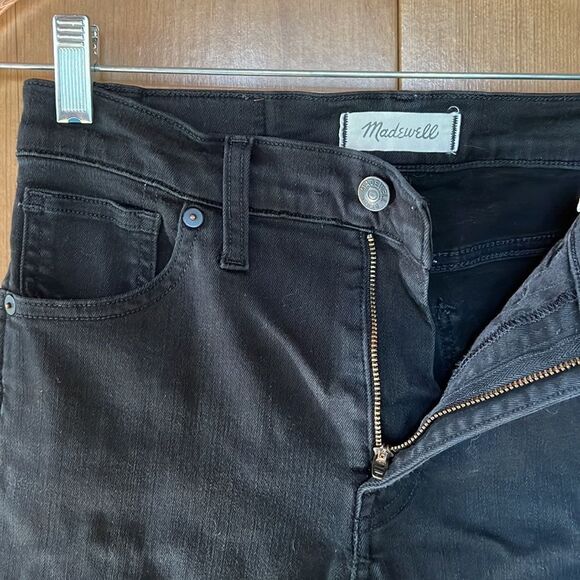 Madewell 10” High Rise Skinny Jeans Black 26 - Picture 5 of 5